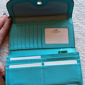 Blue Coach wallet NWT